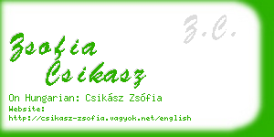 zsofia csikasz business card