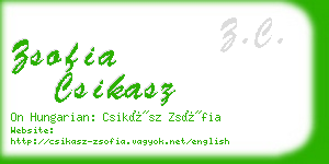 zsofia csikasz business card